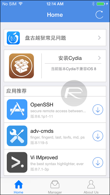 Hướng dẫn cài Cydia cho iPhone 5s/6s/6sPlus lock