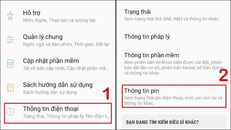Kiểm tra qua cài đặt hệ thống