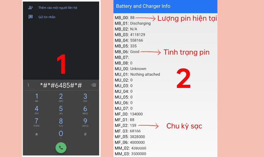 Sử Dụng Mã USSD Để Kiểm Tra Thông Tin Pin