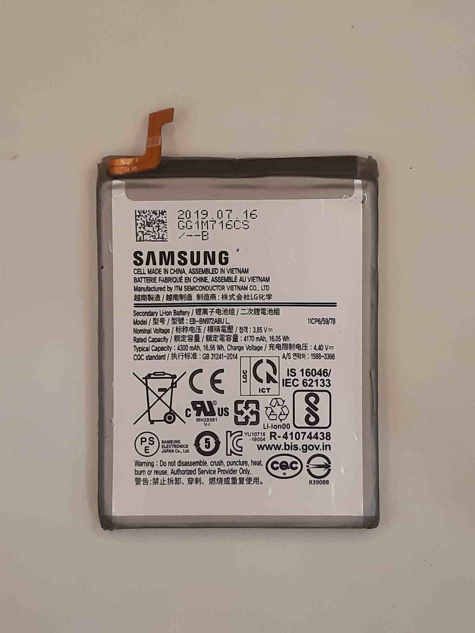 thay pin samsung note 10 plus chính hãng